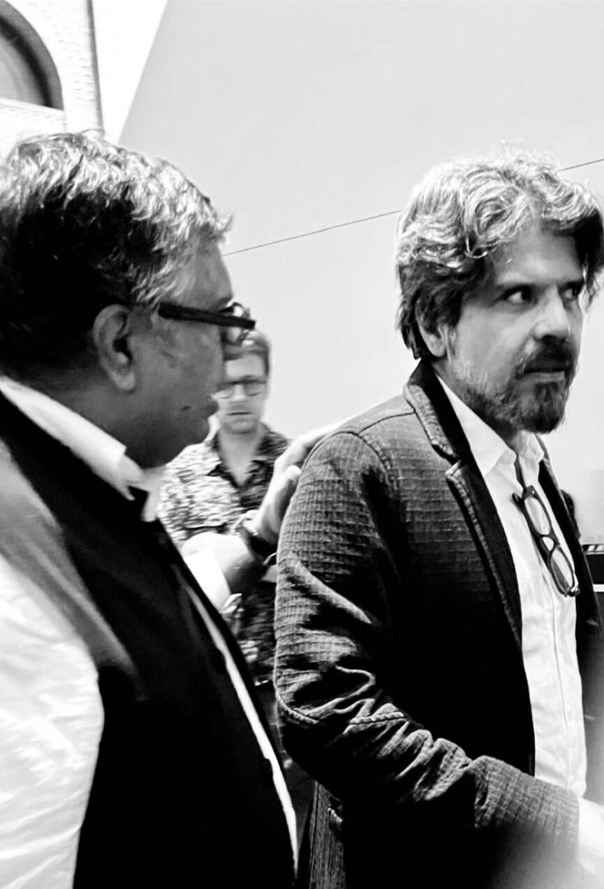 The author with Pankaj Mishra